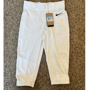 NWT Nike Girls Vapor Select Softball Pants, Medium, White, HF7744